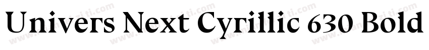 Univers Next Cyrillic 630 Bold字体转换